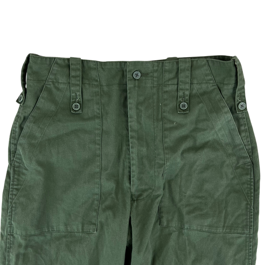British Army Olive Green Fatigue Work Trousers - W31 L31