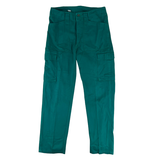 Austrian Army Green Blue Fatigue Trousers - W34 L32
