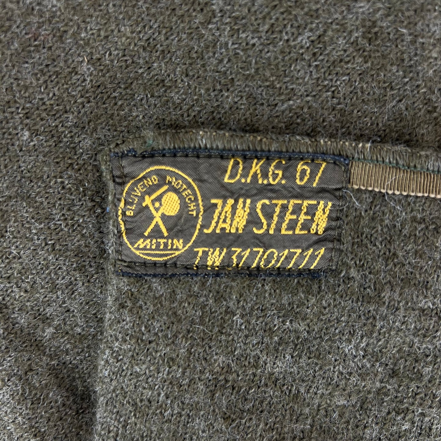 Dutch Army Khaki 1960s Wool Scarf