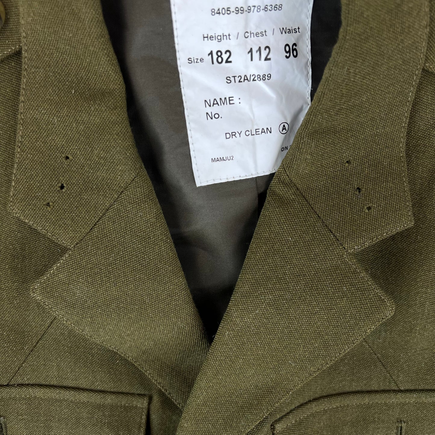 British Army 1980 Pattern No. 2 Olive Green Dress Jacket - REME - Large 182/112cm