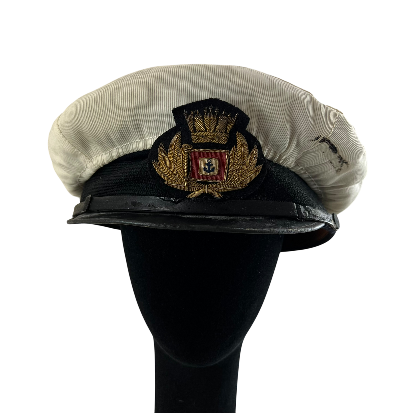 British Merchant Navy 50s Dress Cap w/ Dust Covers - Medium