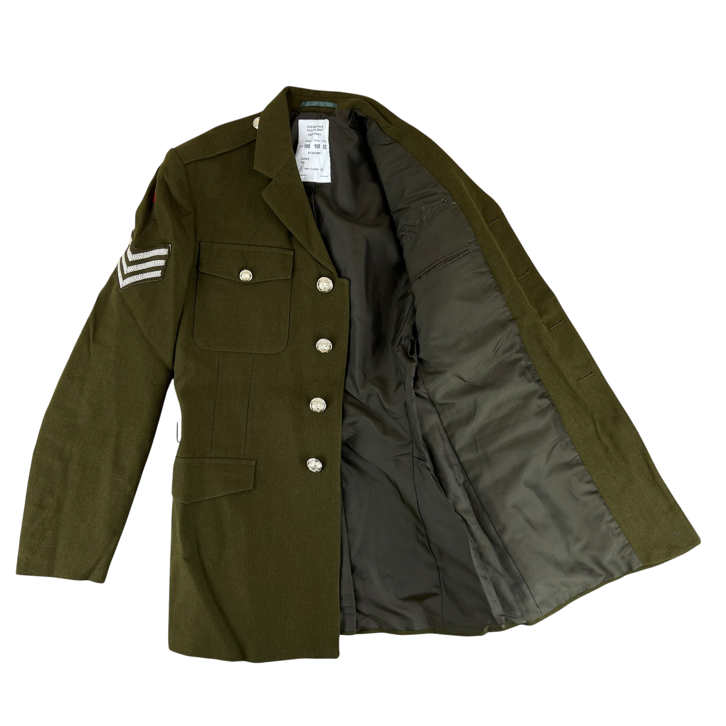 British Army 1980 Pattern No. 2 Olive Green Dress Jacket - Coldstream Guards - Large 188/108