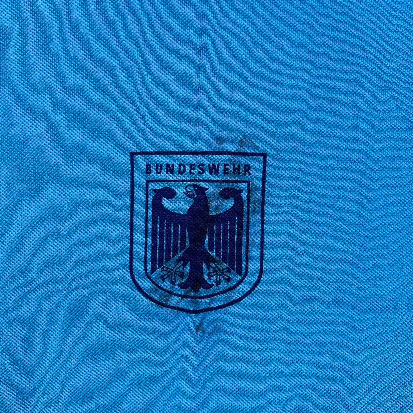 West German Army 70s Blue Training T Shirt - Small