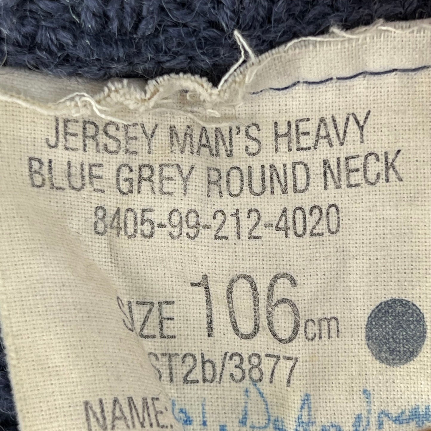 British RAF Wool Crewneck Pullover Jersey Jumper - Large 106cm