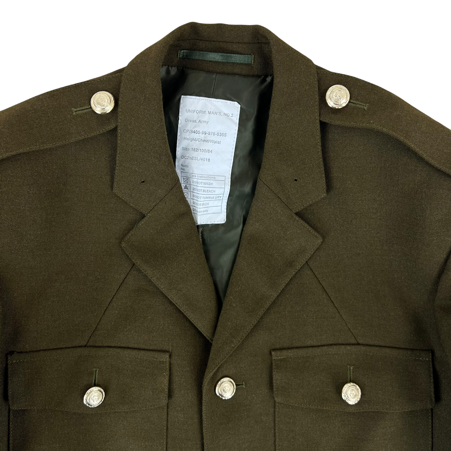 British Army Old Pattern No. 2 Khaki Green Dress Jacket - RLC - Medium