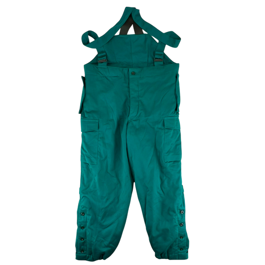 Austrian Army Thermal Insulated Green Blue Bib Overalls - Large 104-108 III/IV