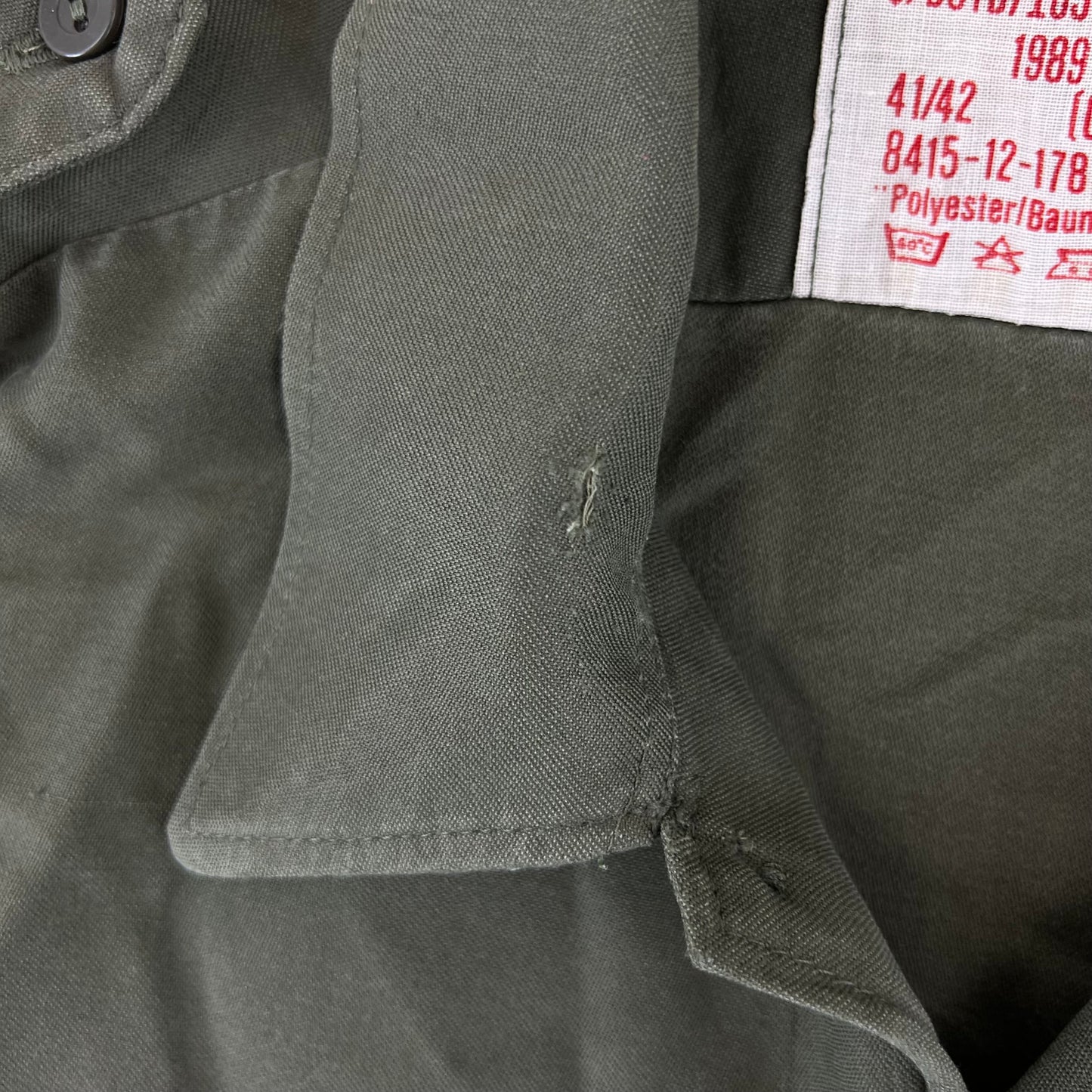 German Army Olive Green Long Sleeve Field Shirt - Large GrNr4