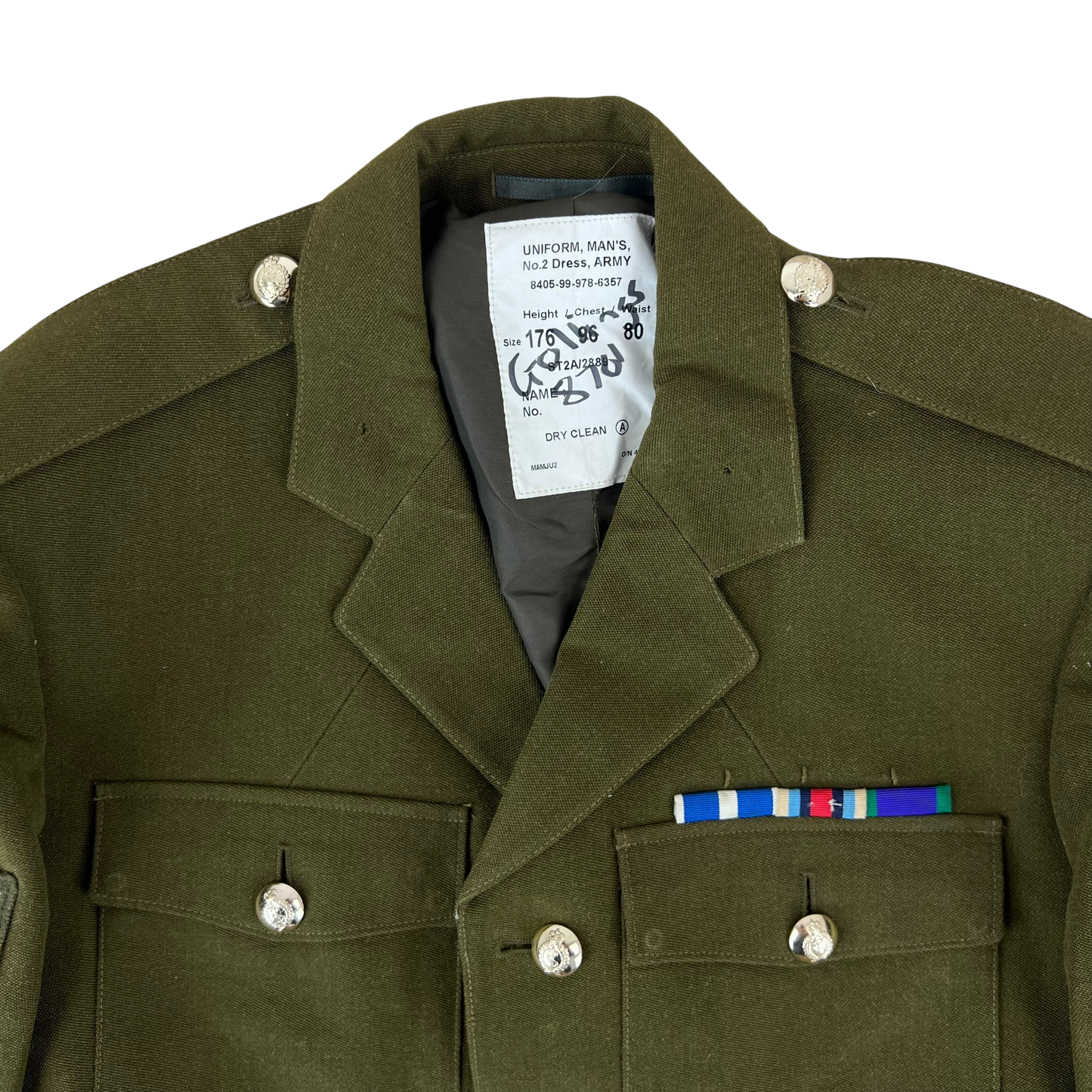 British Army 1980 Pattern No. 2 Olive Green Dress Jacket - Medical Corps - Medium 176/96