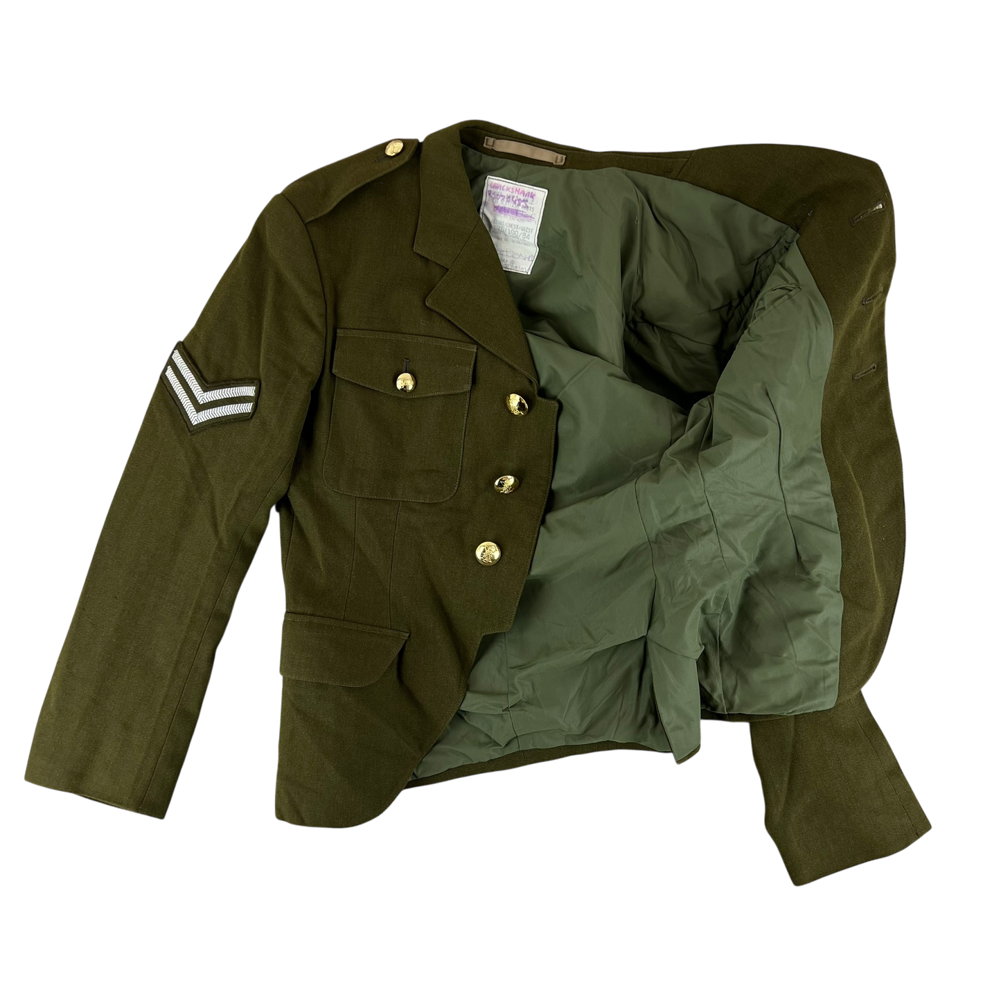 British Army No. 2 Dress Jacket Green 80s Scottish Pattern - Royal Regiment of Scotland - Medium 172/100