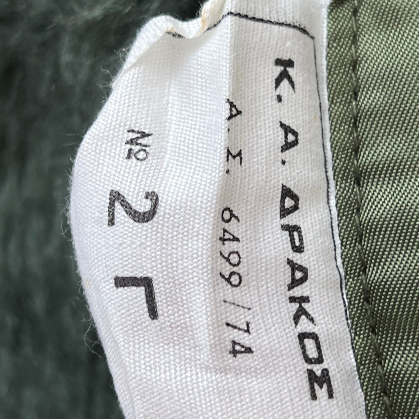 Greek Army M65 Jacket w/ Faux Fur Liner - Medium