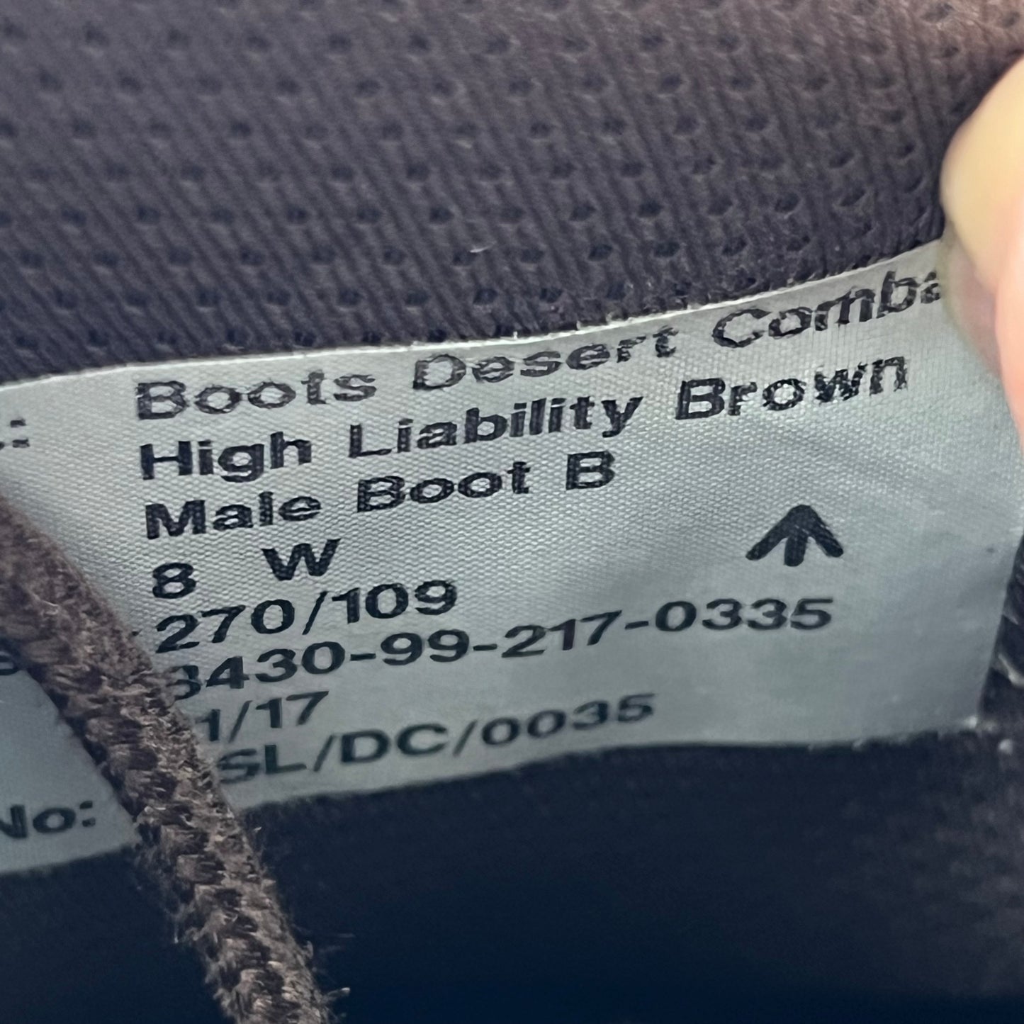 British Army HAIX Brown Desert Combat Boots - Size 8W