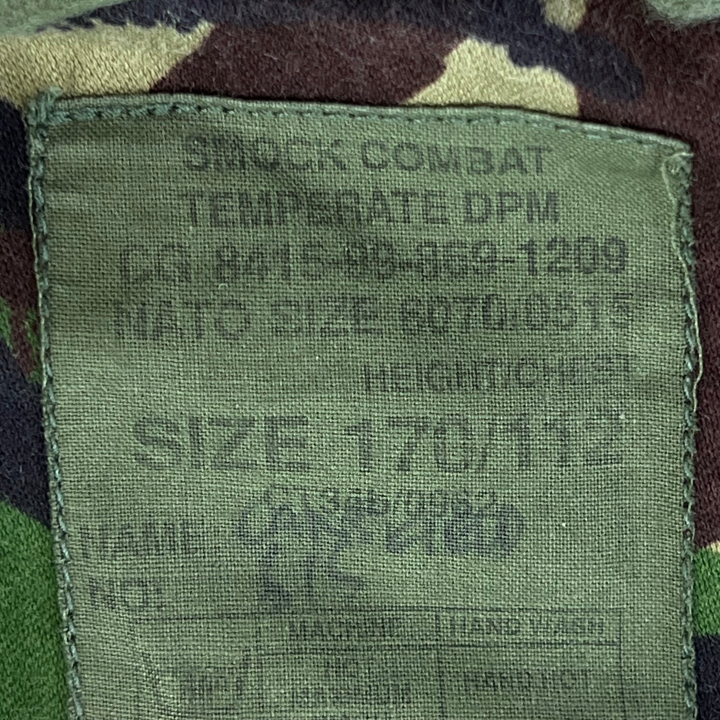 British Army 84 Pattern Woodland DPM Camo Combat Smock - Large 170/112