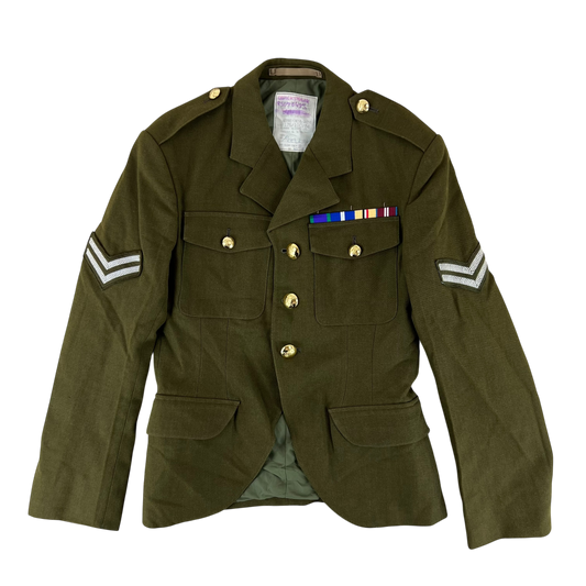 British Army No. 2 Dress Jacket Green 80s Scottish Pattern - Royal Regiment of Scotland - Medium 172/100