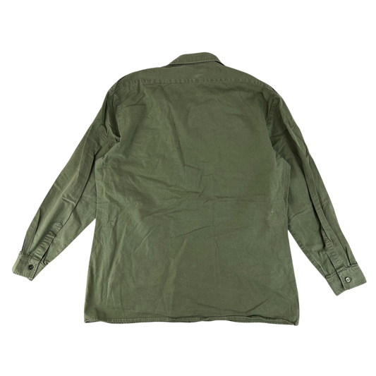 British Army Mens Olive Green Cotton Shirt Long Sleeve - X Large C47/48