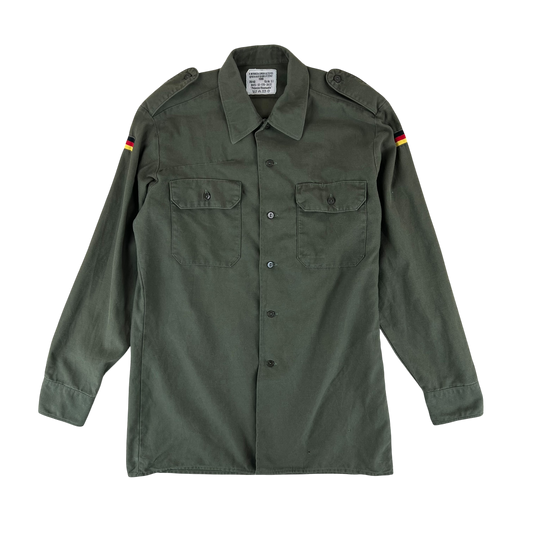 German Army Olive Green Long Sleeve Field Shirt - Medium Gr39/40