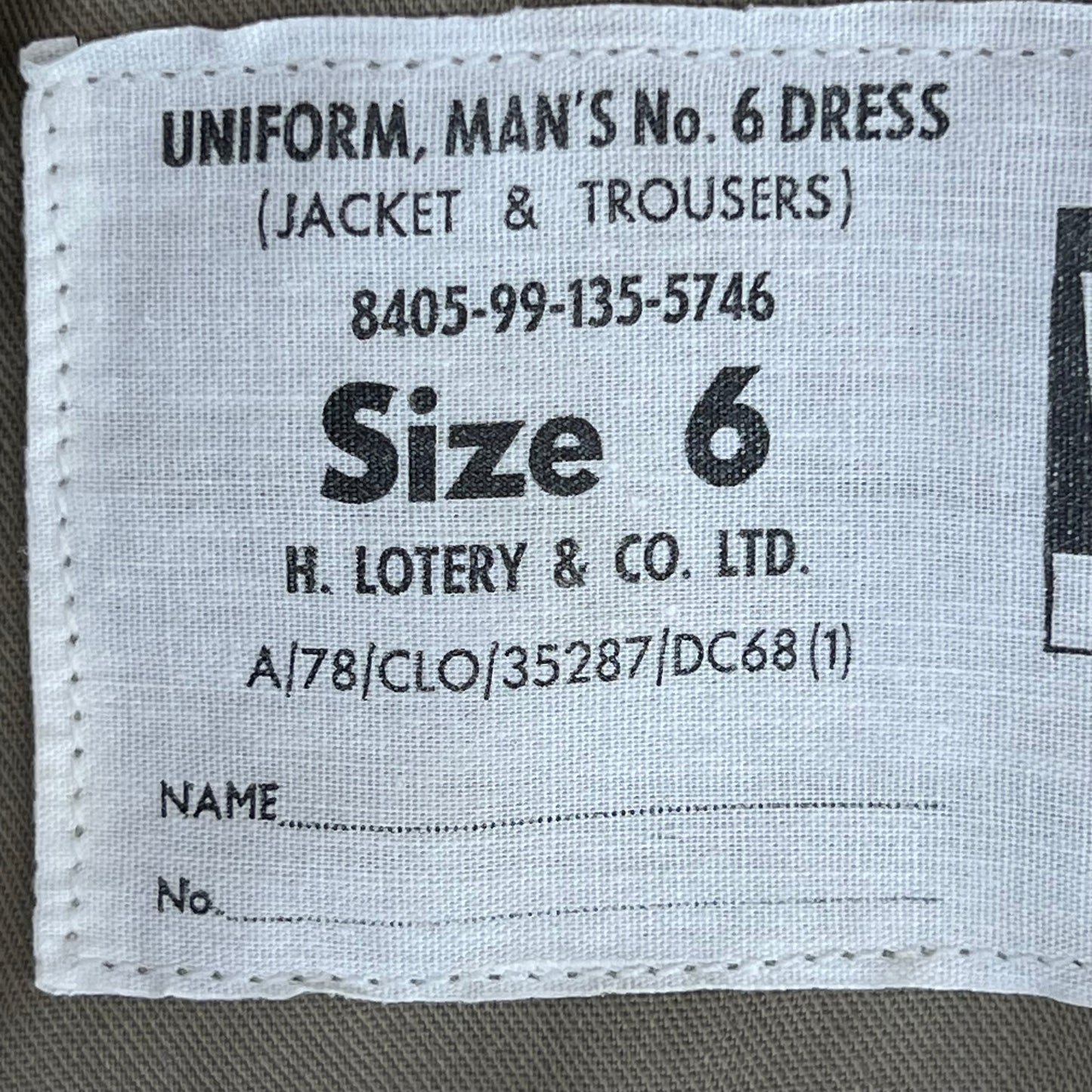 British RAF 60s No. 6 Tropical Dress Jacket - Small