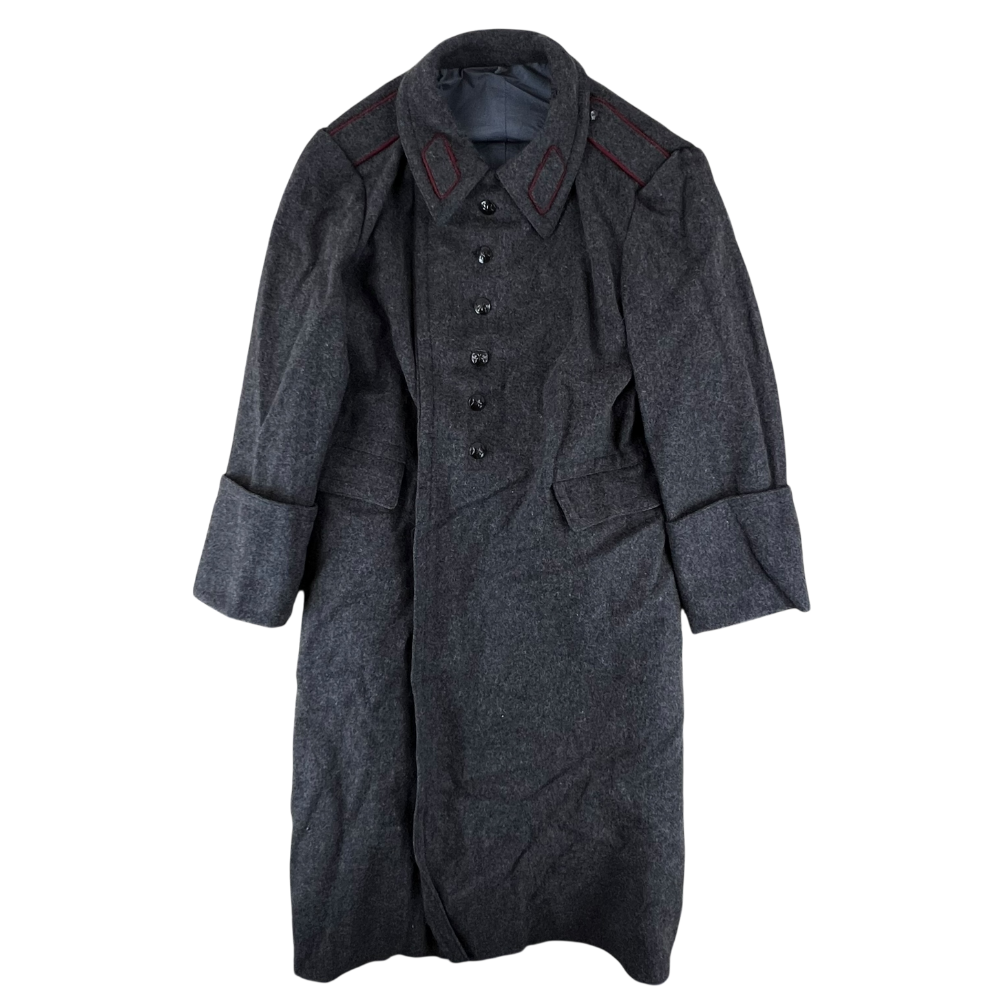 Bulgarian People's Army 60s Grey Wool Greatcoat - Medium