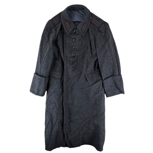 Bulgarian People's Army 60s Grey Wool Greatcoat - Medium