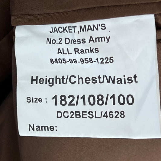 British Army No.2 FAD Dress Jacket - QARANC Regiment - Medium 182/108