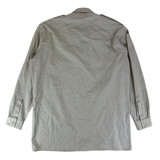 British Army Mens Fawn Shirt Long Sleeve - X Large