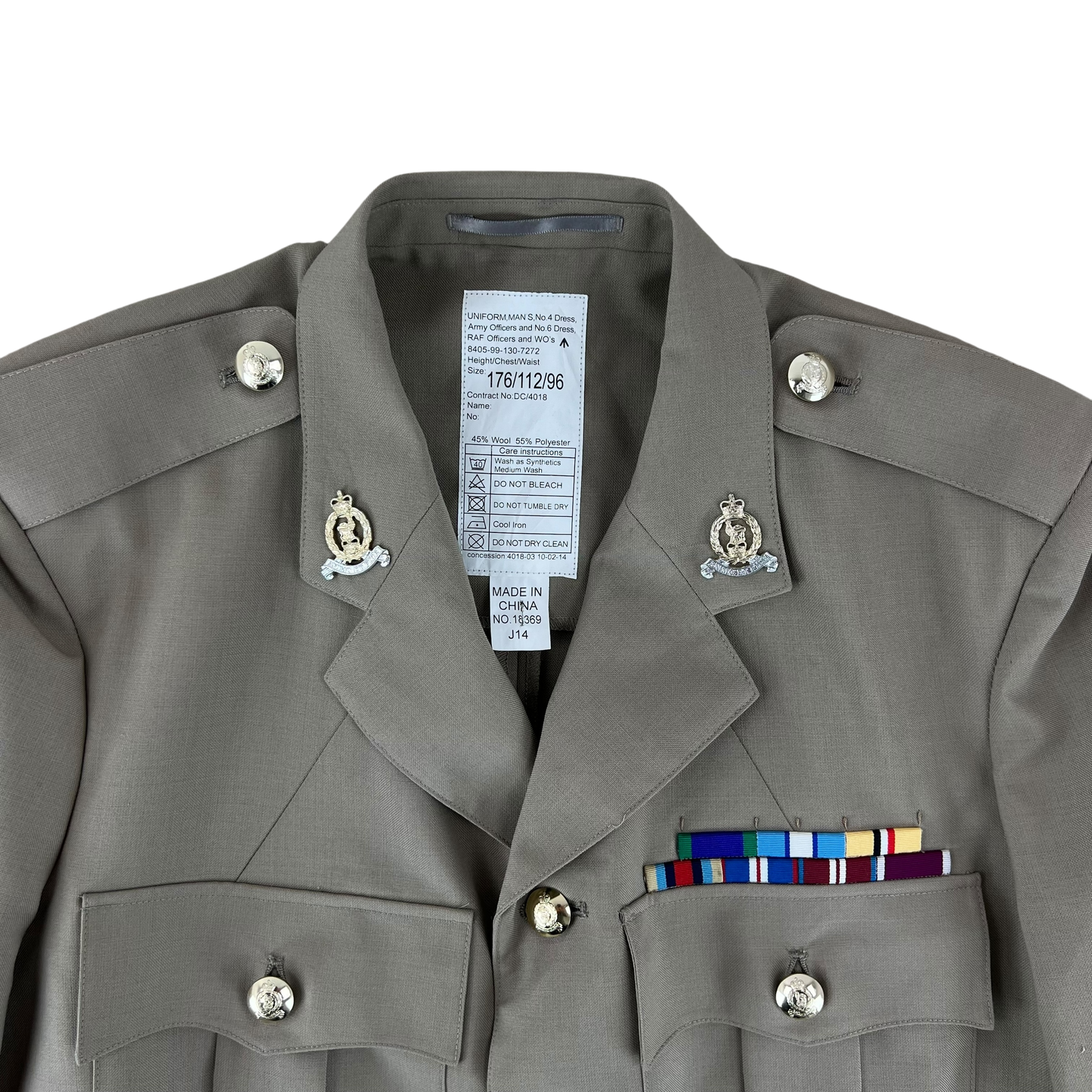 British Army No. 6 Tropical Dress Jacket - Adjutant Generals Corps - Large 176/112