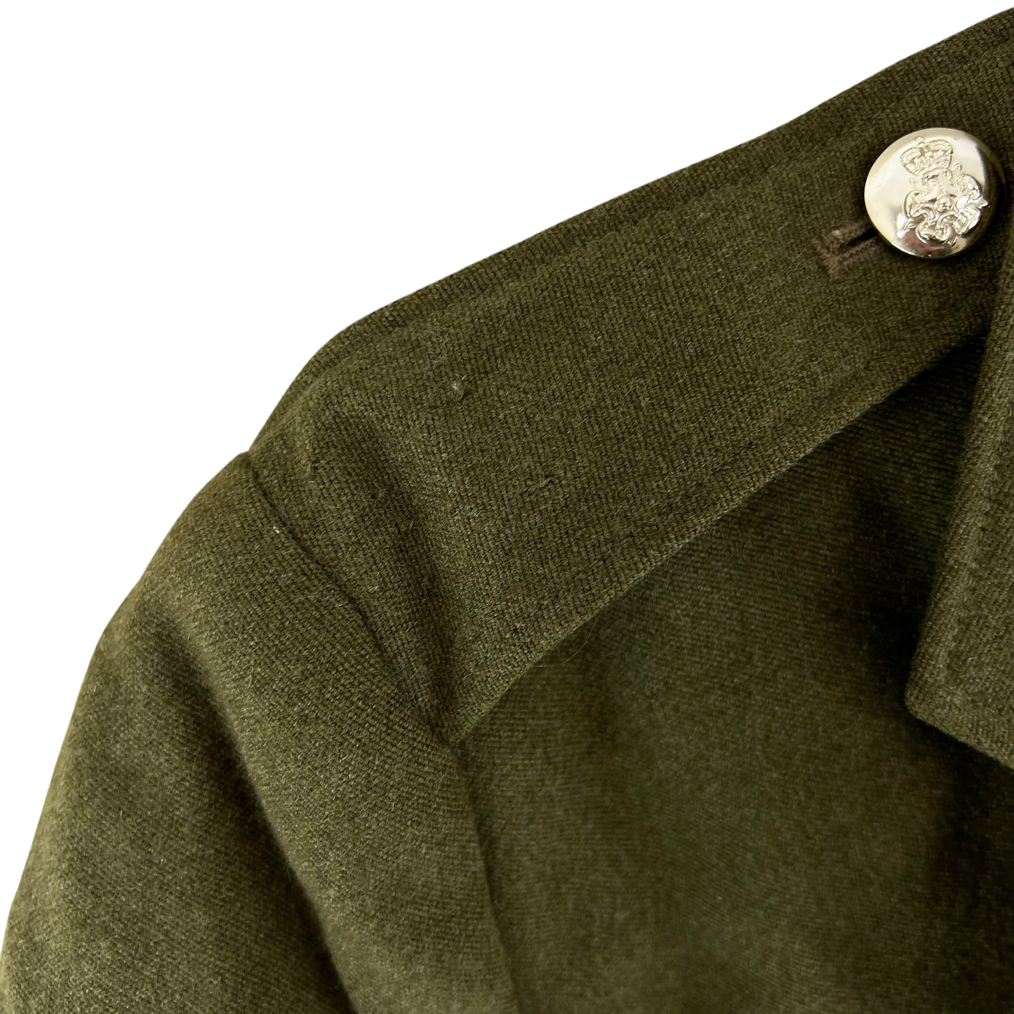 British Army 60s Pattern No. 2 Olive Green Dress Jacket - Yorkshire Volunteers - Small
