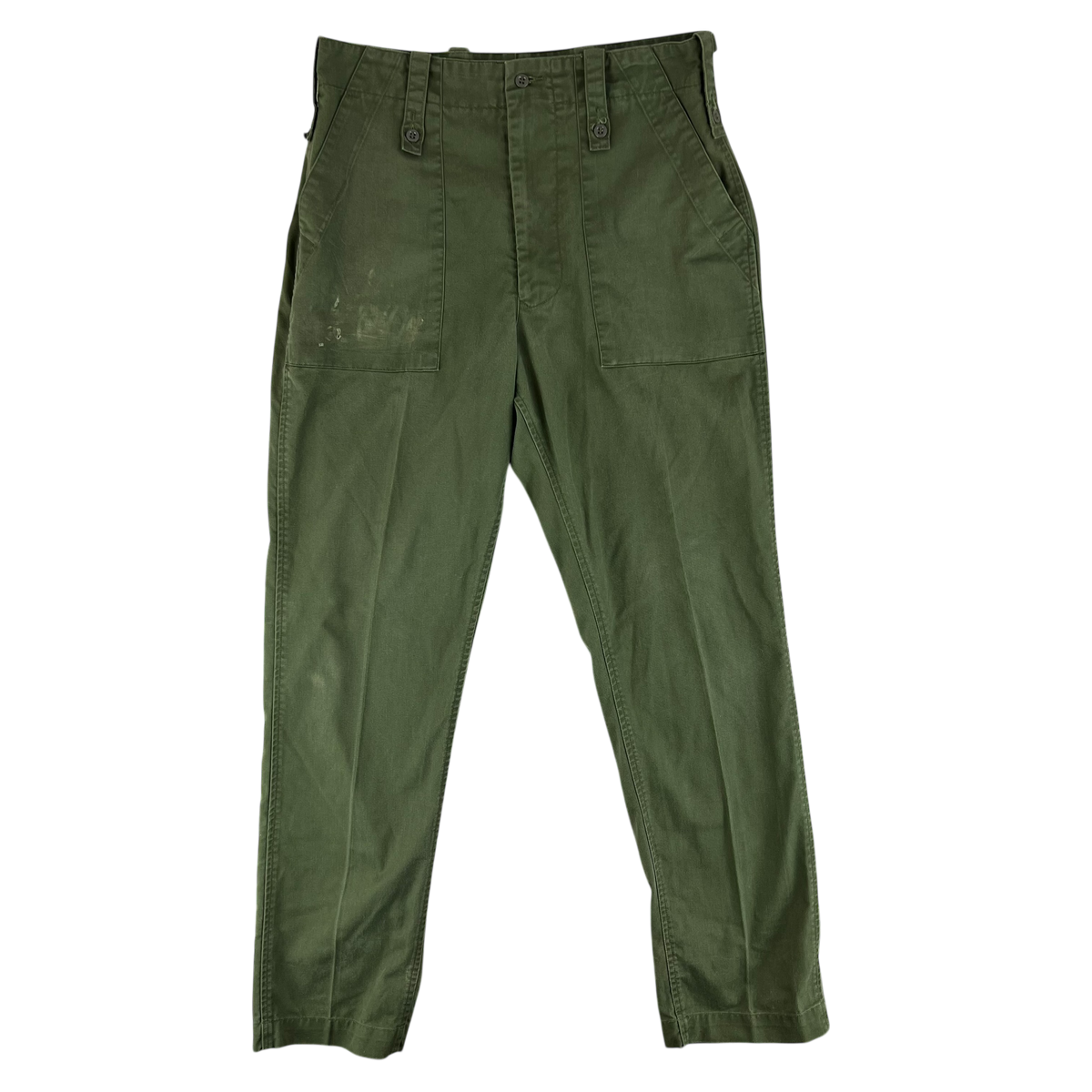 British Army Olive Green Fatigue Work Trousers - W34 L33