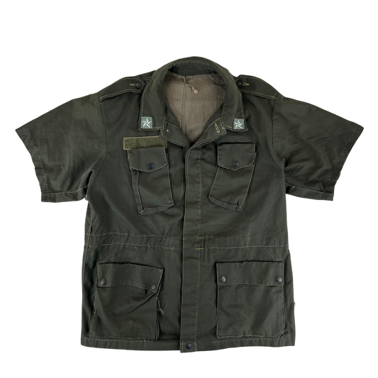Italian Army Olive Drab Field Tailored Roma 75 Safari Jacket Shirt - Medium