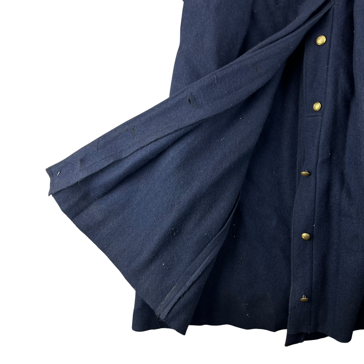 Romanian People's Navy 70s Blue Wool Greatcoat - Medium