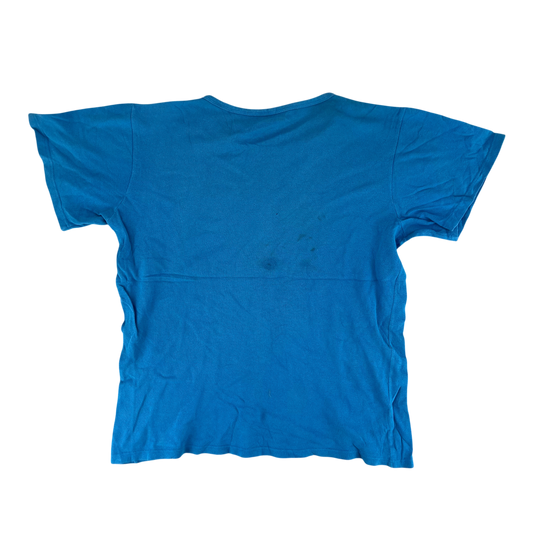 West German Army 70s Blue Training T Shirt - Large