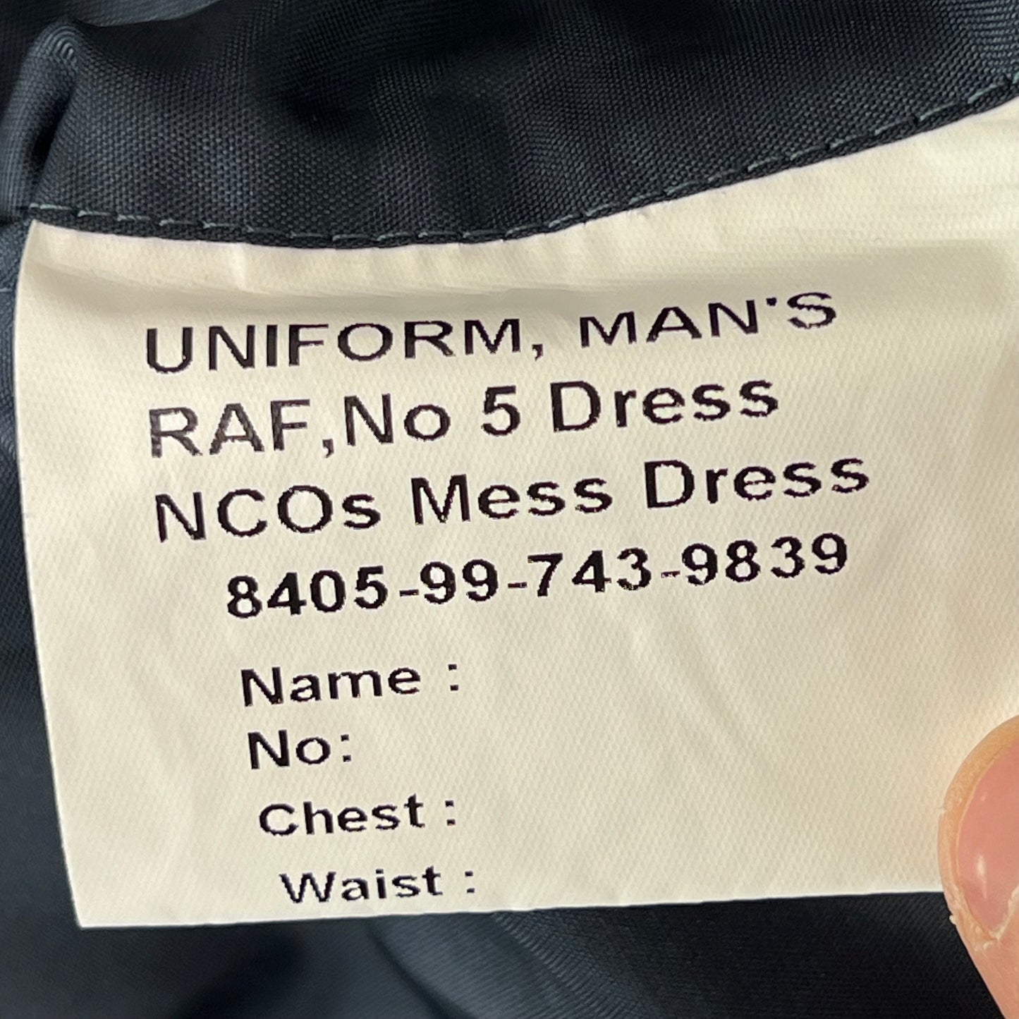 British RAF No. 5 Mess Dress Jacket - Large 104R