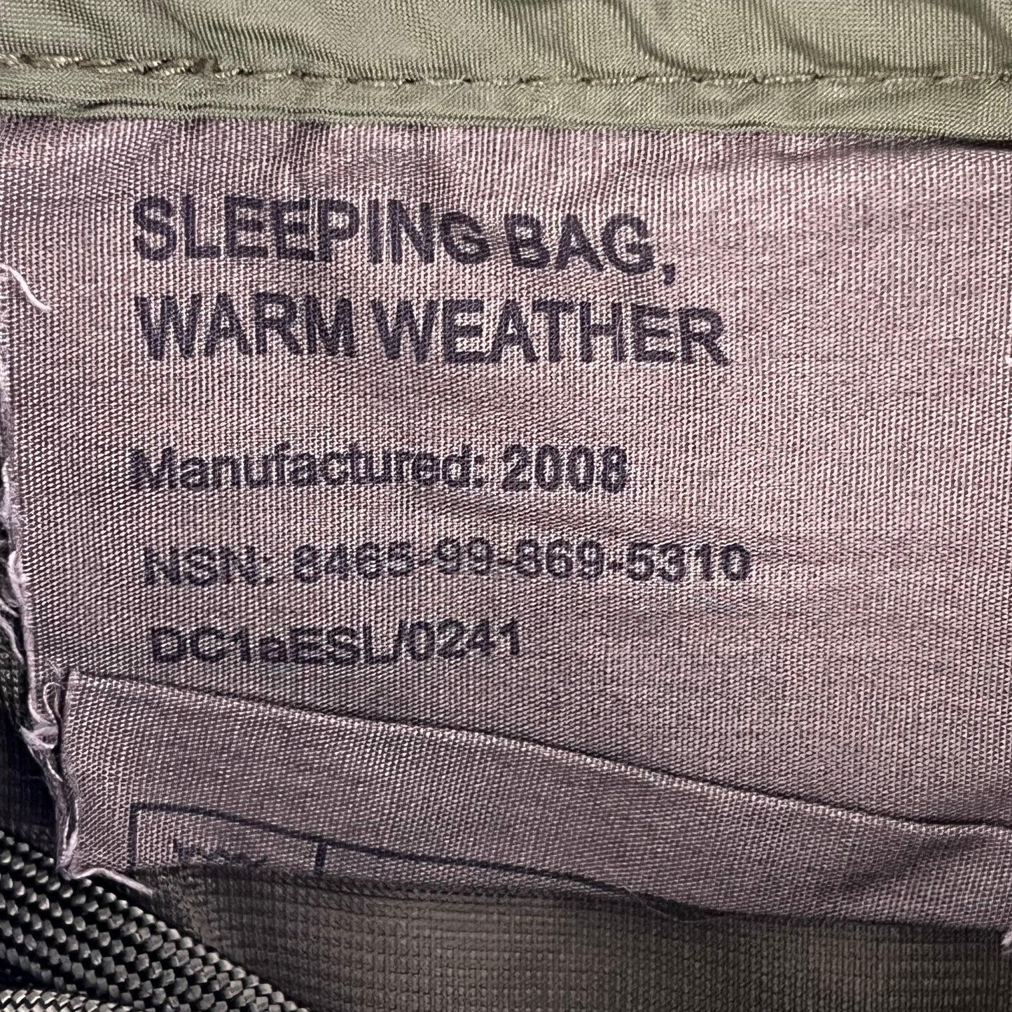 British Army Warm Weather Sleeping Bag w/ Compression Sack