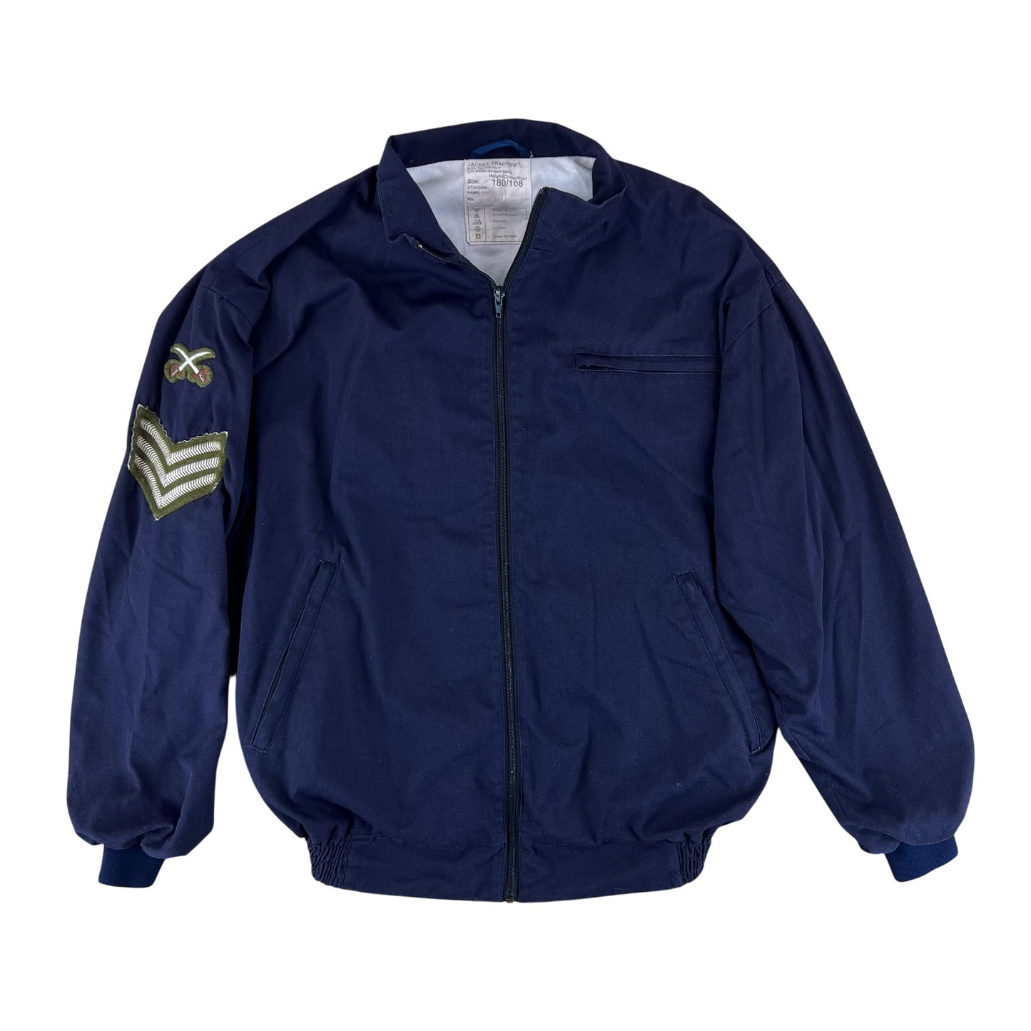 British Army / Tri-Services Navy Blue PTI Tracksuit Top Jacket - Large 180/108