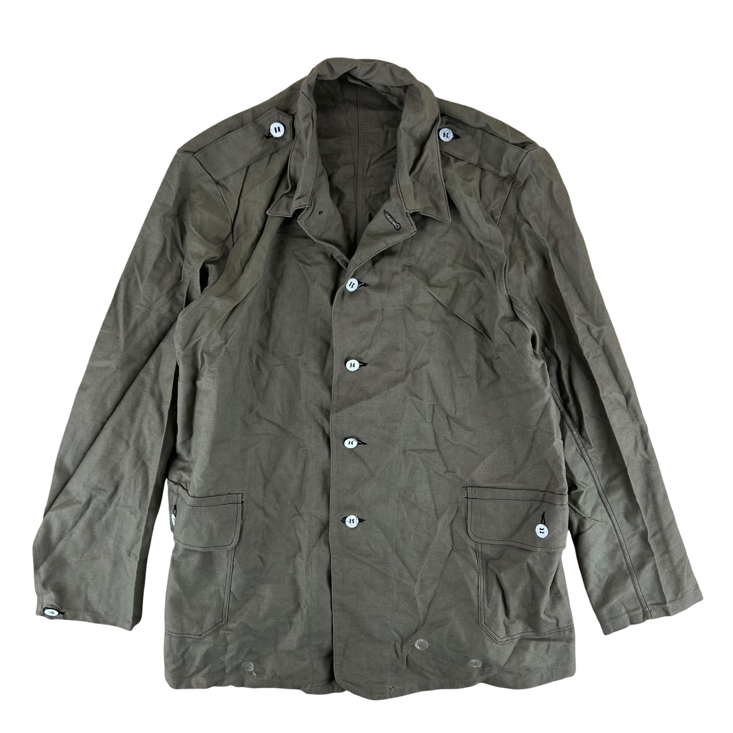 Swedish Army M40 "Grötrock" Brown Work Jacket - Large