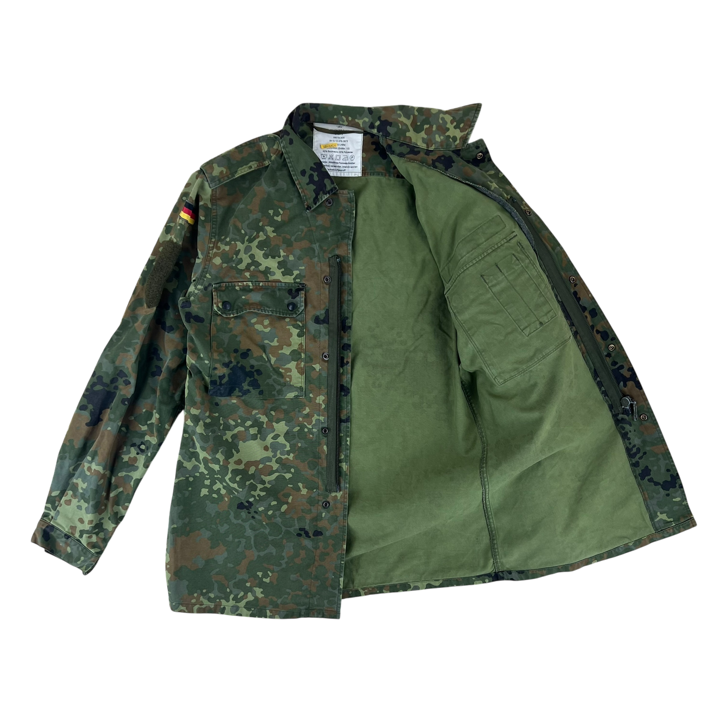 German Army Flecktarn Camouflage Long Sleeve Field Shirt - Medium GrNr12