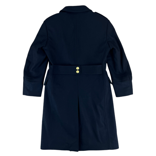 Finnish Navy Wool Blend Women's Greatcoat - Medium