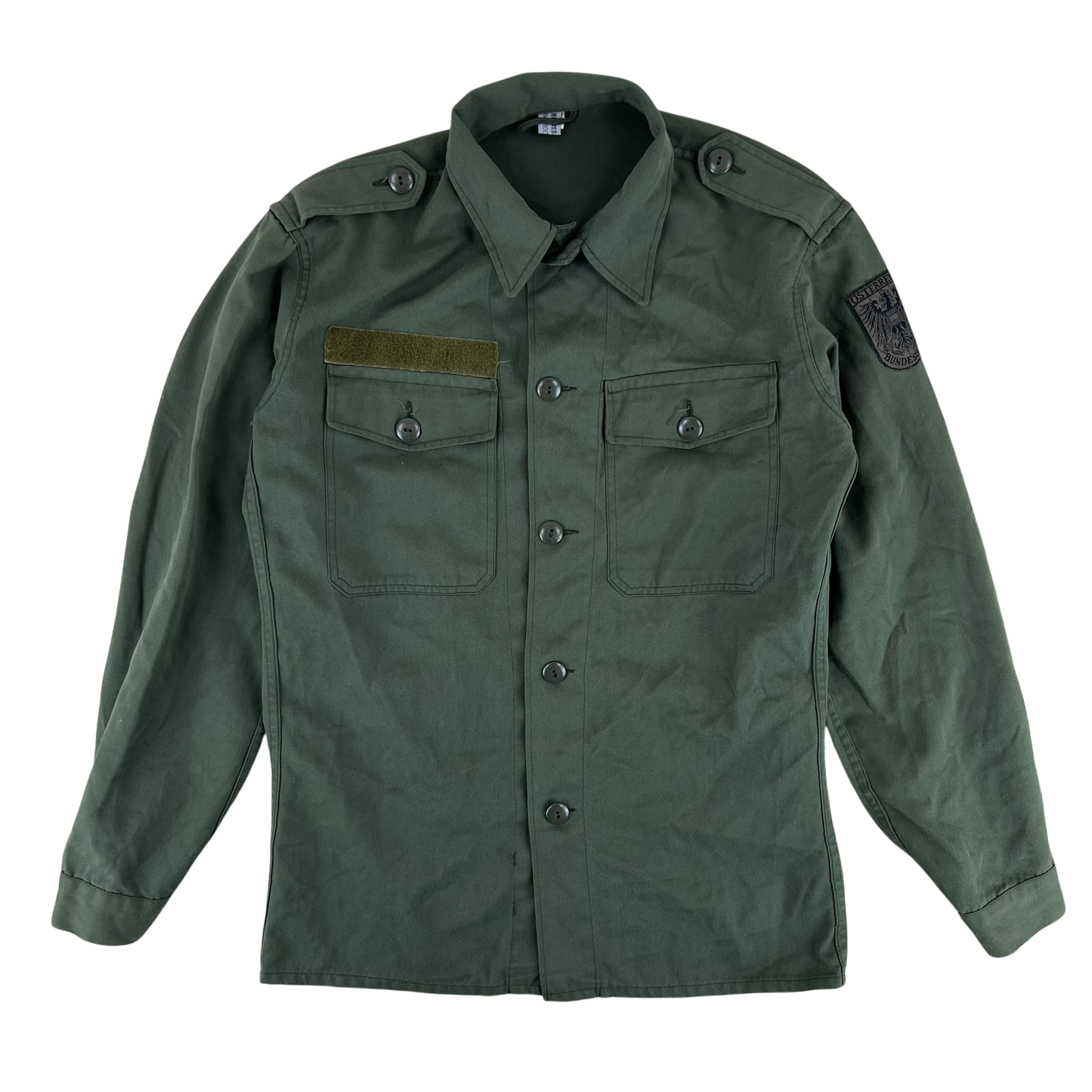 Austrian Army Olive Drab Long Sleeve Field Shirt - Medium 96-100 V-VI