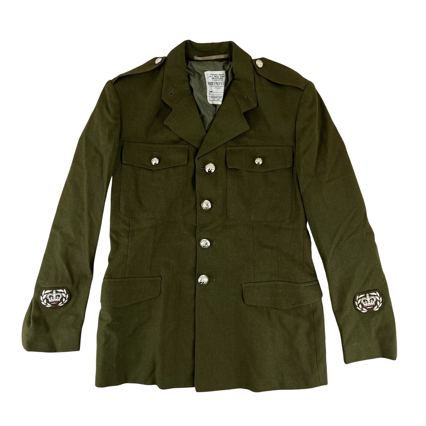 British Army 1980 Pattern No. 2 Olive Green Dress Jacket - Welsh Brigade - Large 176/112