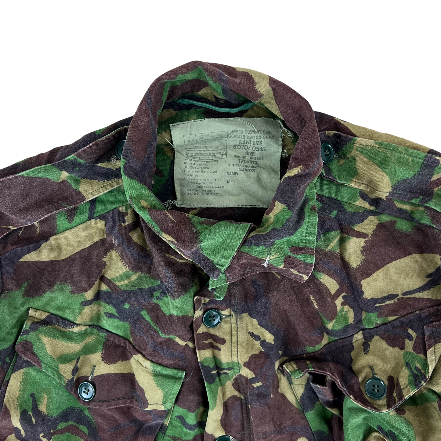 British Army 84 Pattern Woodland DPM Camo Combat Smock - Large 170/112