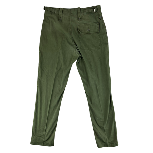 British Army Olive Green Fatigue Work Trousers - W34 L33