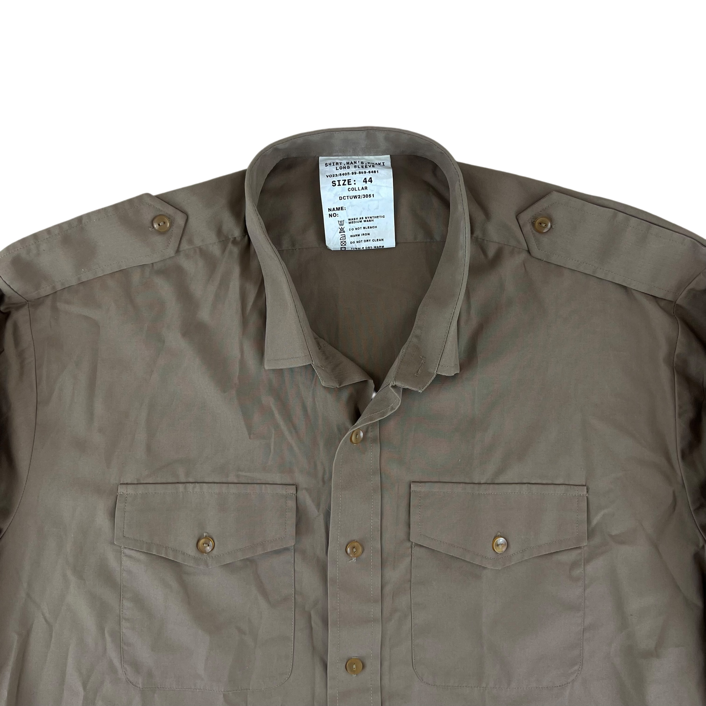 British Army Khaki Long Sleeve Shirt