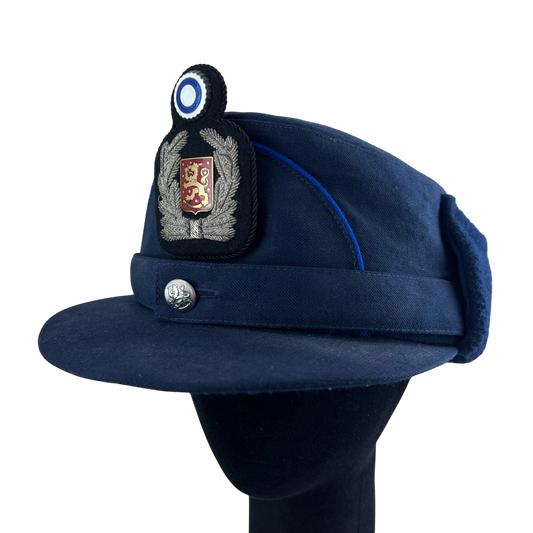 Finnish Police Winter Cap w/ Badge - Medium 58cm