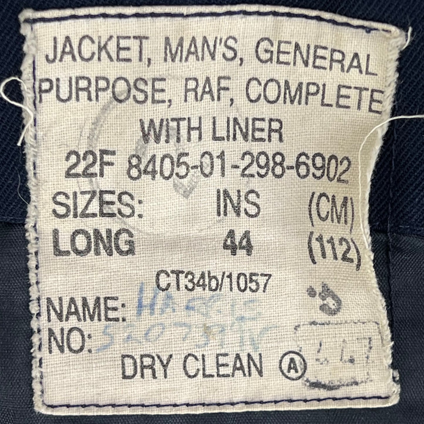 British RAF GP Bomber Jacket - Large 44L