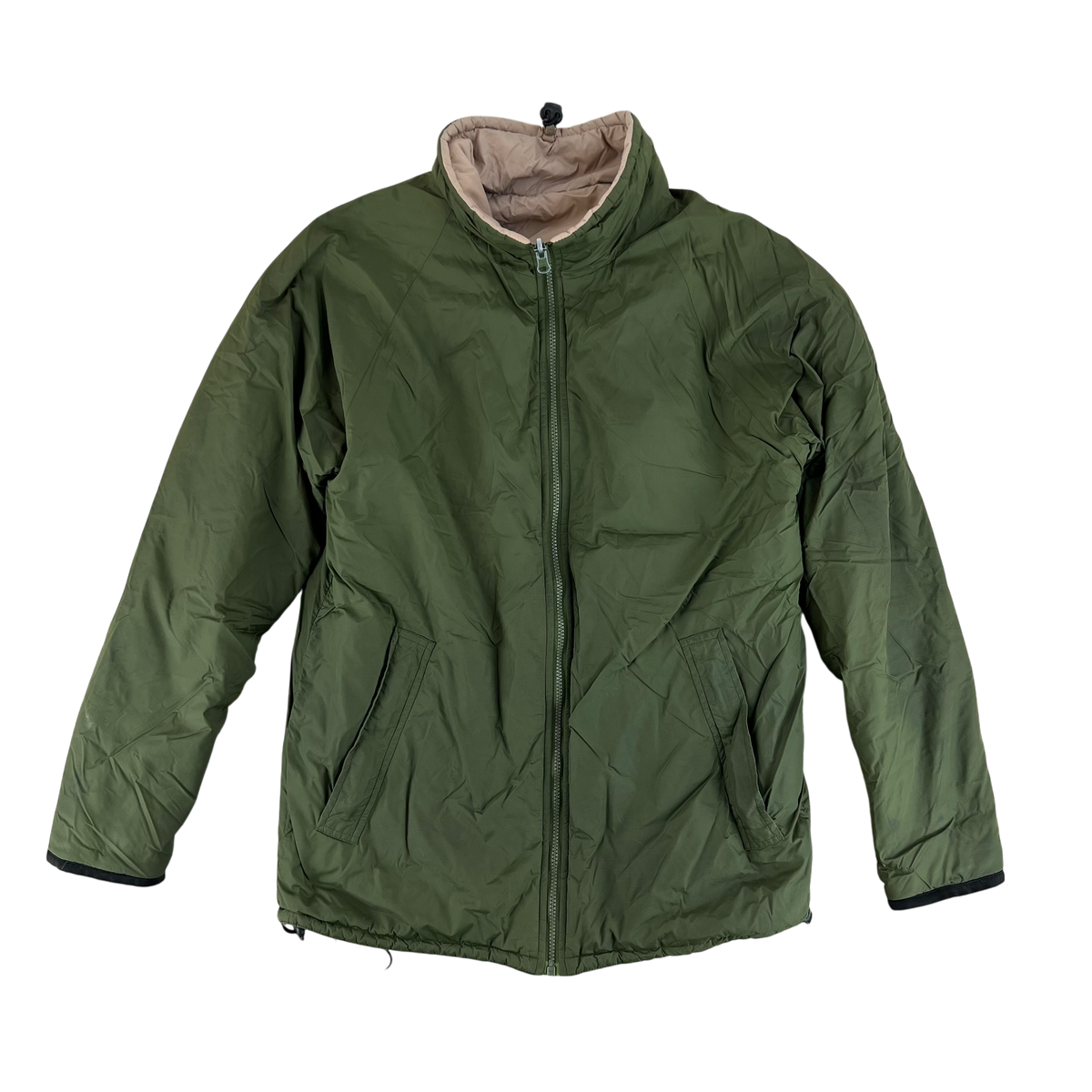British Army Reversible Thermal Olive Green / Tan Quilted Jacket - Small