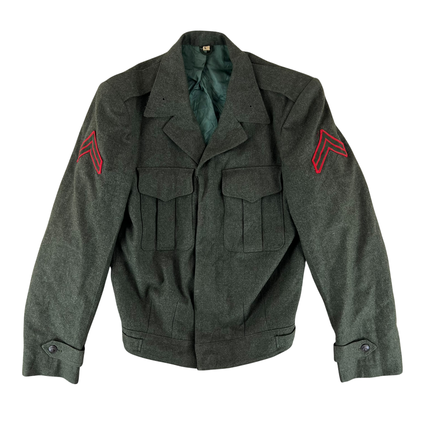 US Army Marines' 50's Green Ike Jacket - Medium 36L