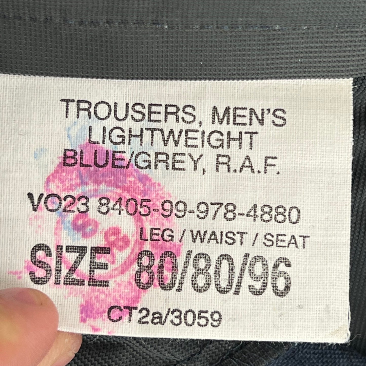 British RAF 72 Pattern Lightweight Blue-Grey Dress Trousers - W31 L31