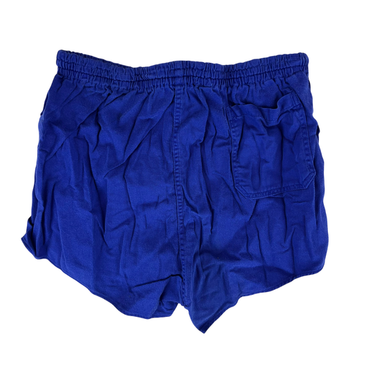 West German Army Cotton PTI Blue Swim Shorts - XX Small