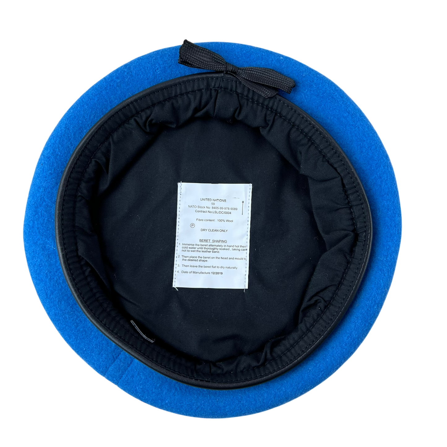 British Army Beret UN Blue - Large 59cm