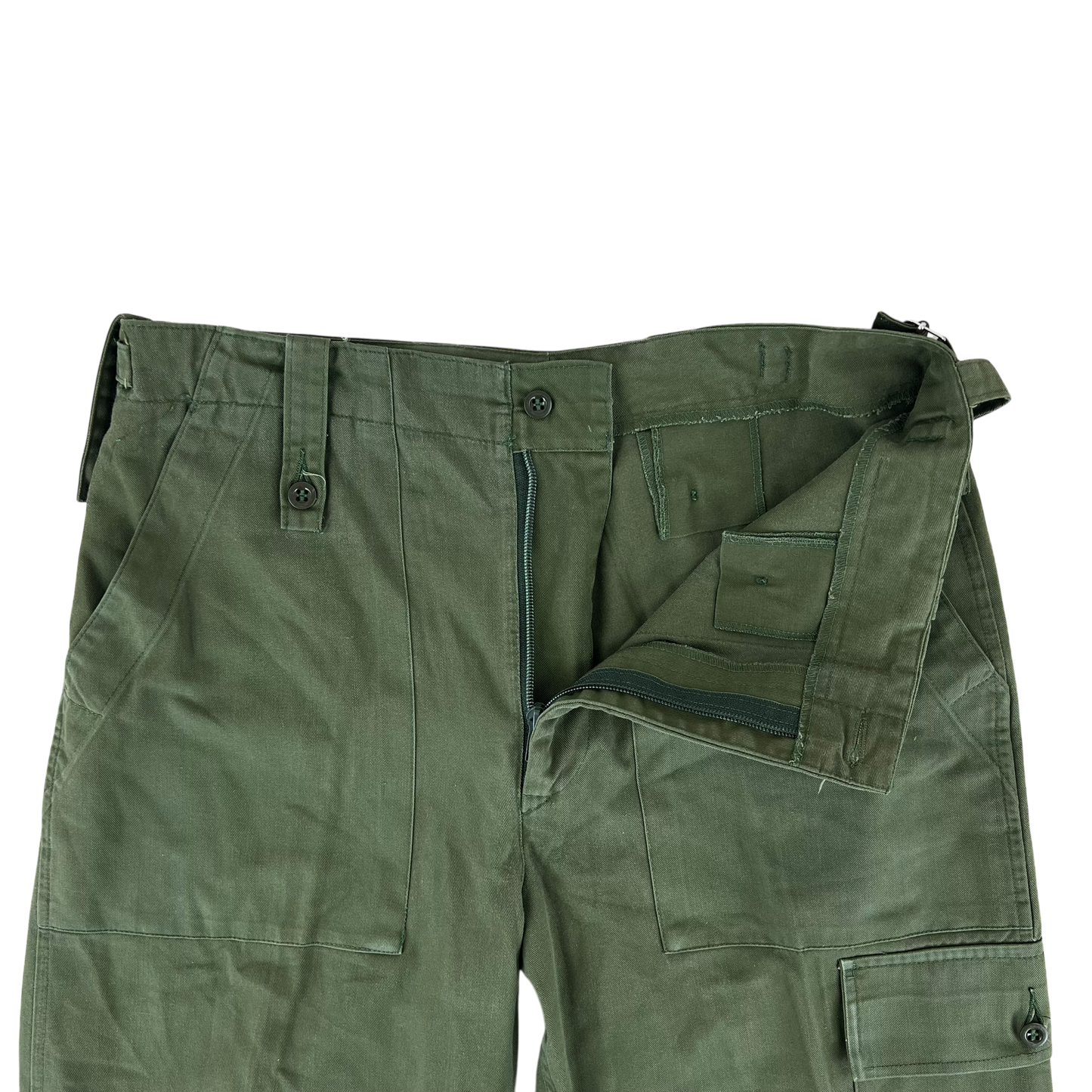 British Army Olive Green Fatigue Work Trousers - W33 L30