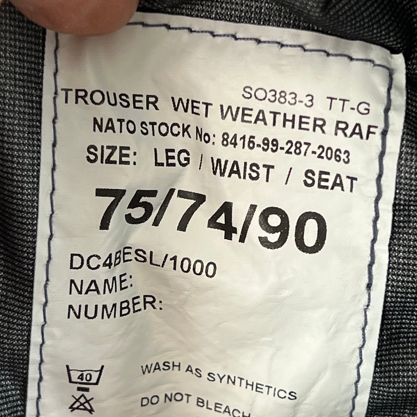 British Royal Air Force Wet Weather MVP Trousers - W29 L29